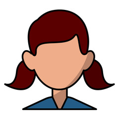Woman faceless avatar icon vector illustration graphic design