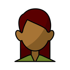 Woman faceless avatar icon vector illustration graphic design