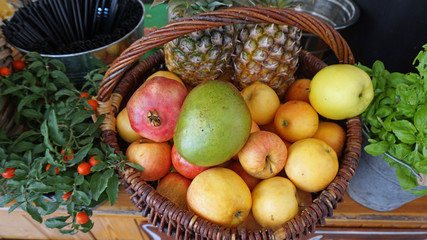 market with local food in split