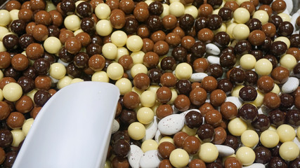 close up from colorful sweets