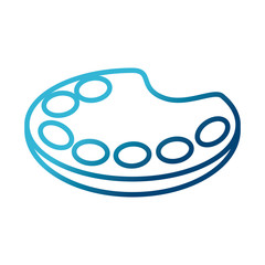 Paint palette art icon vector illustration graphic design