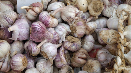 market with local food in split