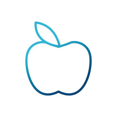 Delicious apple fruit icon vector illustration graphic design