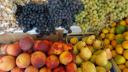 market with local food in split