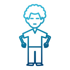 Man relaxing with eyes closed icon vector illustration graphic design