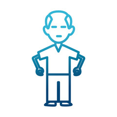 Man relaxing with eyes closed icon vector illustration graphic design