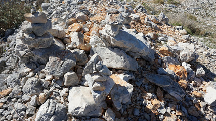 mountain view in the area of dubrovnik in croatia