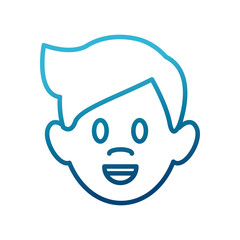 Man smiling cartoon icon vector illustration graphic design