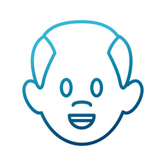 Man smiling cartoon icon vector illustration graphic design