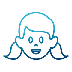 Fototapeta premium Woman smiling cartoon icon vector illustration graphic design