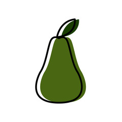 Delicious pear fruit icon vector illustration graphic design