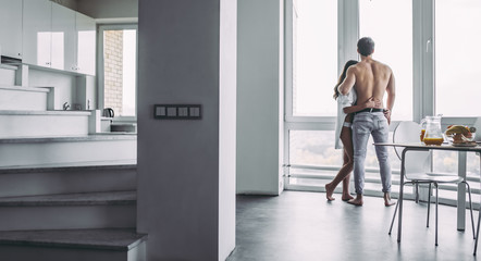 Fototapeta premium Couple on kitchen