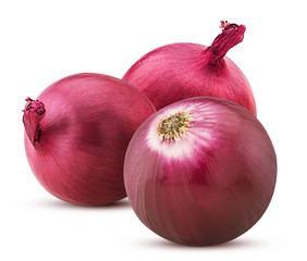 Three red onion