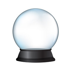 Snow Globe Isolated In White Background