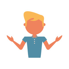 cartoon teacher man icon over white background vector illustration