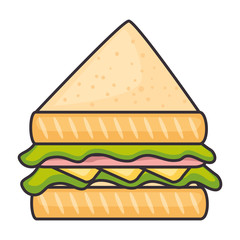 delicious sandwish isolated icon