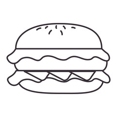 delicious burger isolated icon