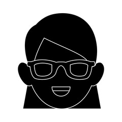 Woman with glasses icon vector illustration graphic design