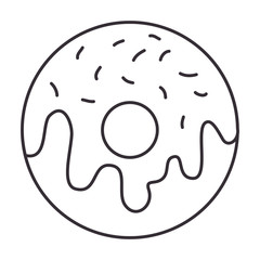 delicious donut isolated icon