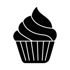 delicious cupcake isolated icon