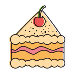 delicious cake portion icon