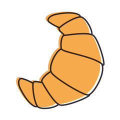 delicious croissant isolated icon
