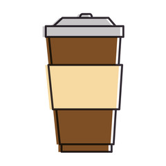 coffee in cup plastic icon