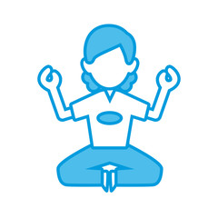 Woman doing yoga icon vector illustration graphic design