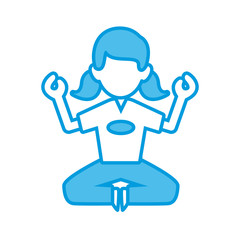 Woman doing yoga icon vector illustration graphic design