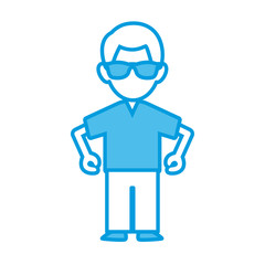 Man with glasses icon vector illustration graphic design