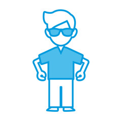Man with glasses icon vector illustration graphic design
