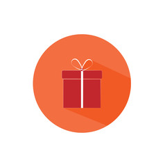 gift box icon long shadow vector