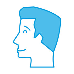 Human head silhouette icon vector illustration graphic design