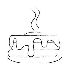 delicious pudding isolated icon