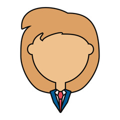 cartoon woman face icon over white background vector illustration