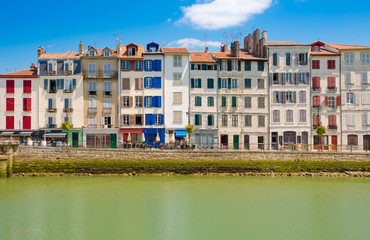 Typical Basque houses in Bayonne, France