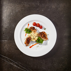 Gastronomic menu of luxury restaurant