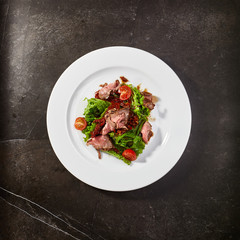 Gastronomic menu of luxury restaurant