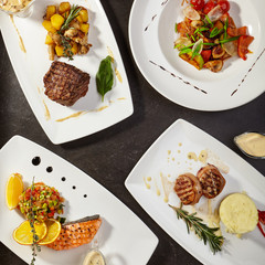 Gastronomic menu of luxury restaurant