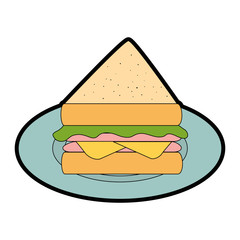 delicious sandwish isolated icon