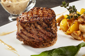 Gastronomic menu of luxury restaurant