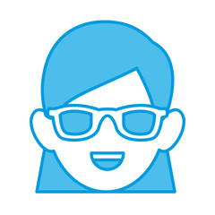 Woman with glasses icon vector illustration graphic design