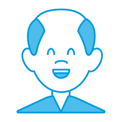 Man smiling cartoon icon vector illustration graphic design