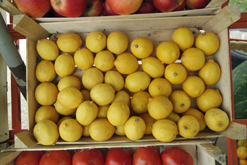 market with local food in split