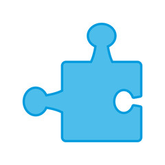 Obraz premium Puzzle piece symbol icon vector illustration graphic design