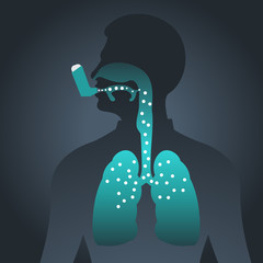Asthma vector logo icon illustration