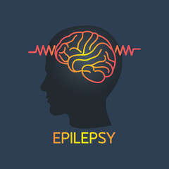 EPILEPSY vector logo icon illustration