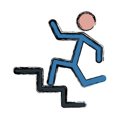 Man running pictogram icon vector illustration graphic design