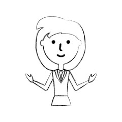 cartoon teacher woman icon over white background vector illustration
