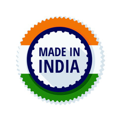 Made in India label illustration